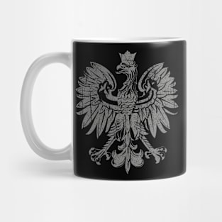 Polish eagle flag design vintage faded look distressed design Mug